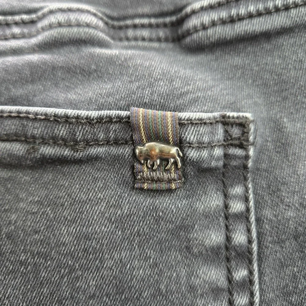 Buffalo David Bitton Men Jeans‎ 38X30 Black Denim Six-X Straight Stretch Logo